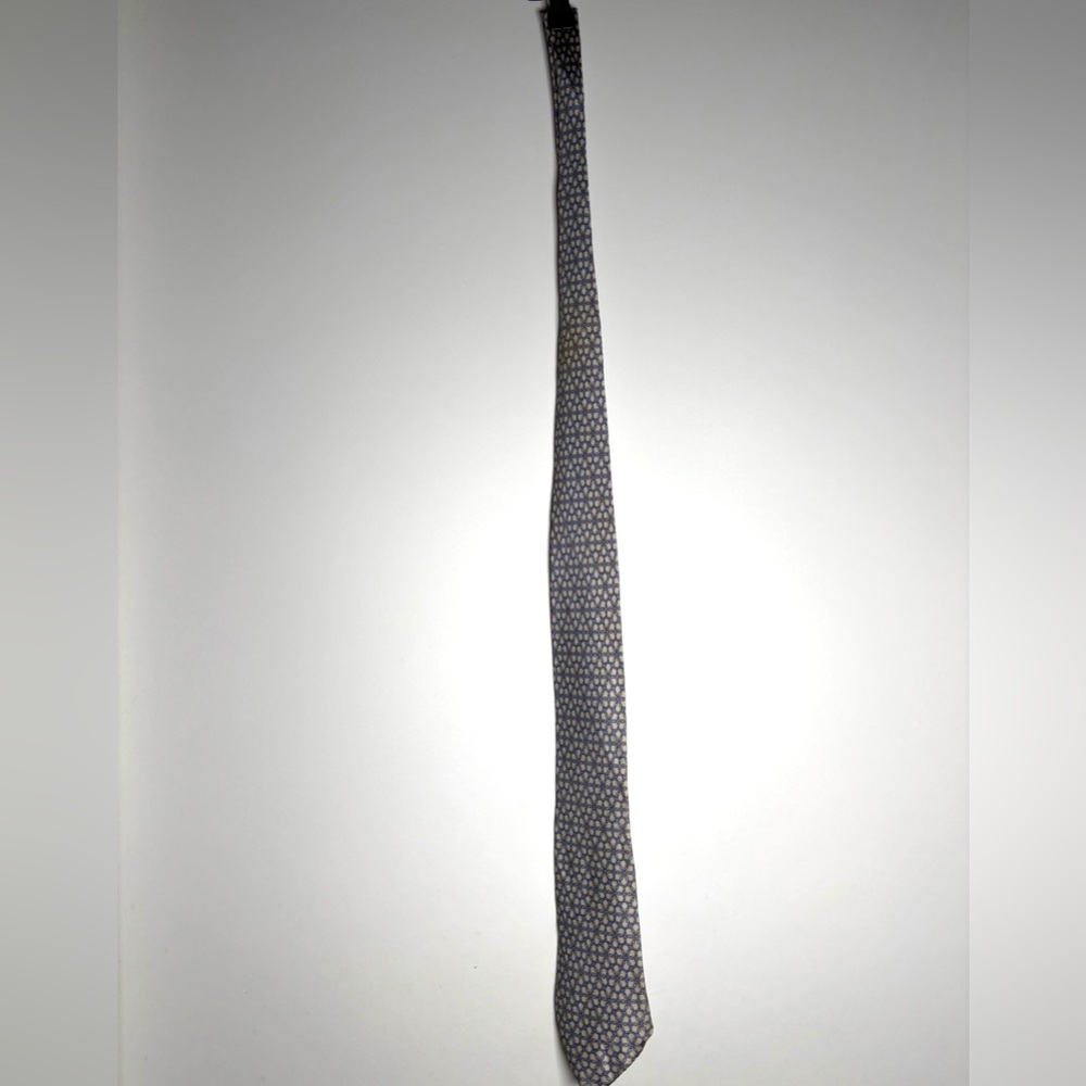 Hermes Light Blue Print Tie